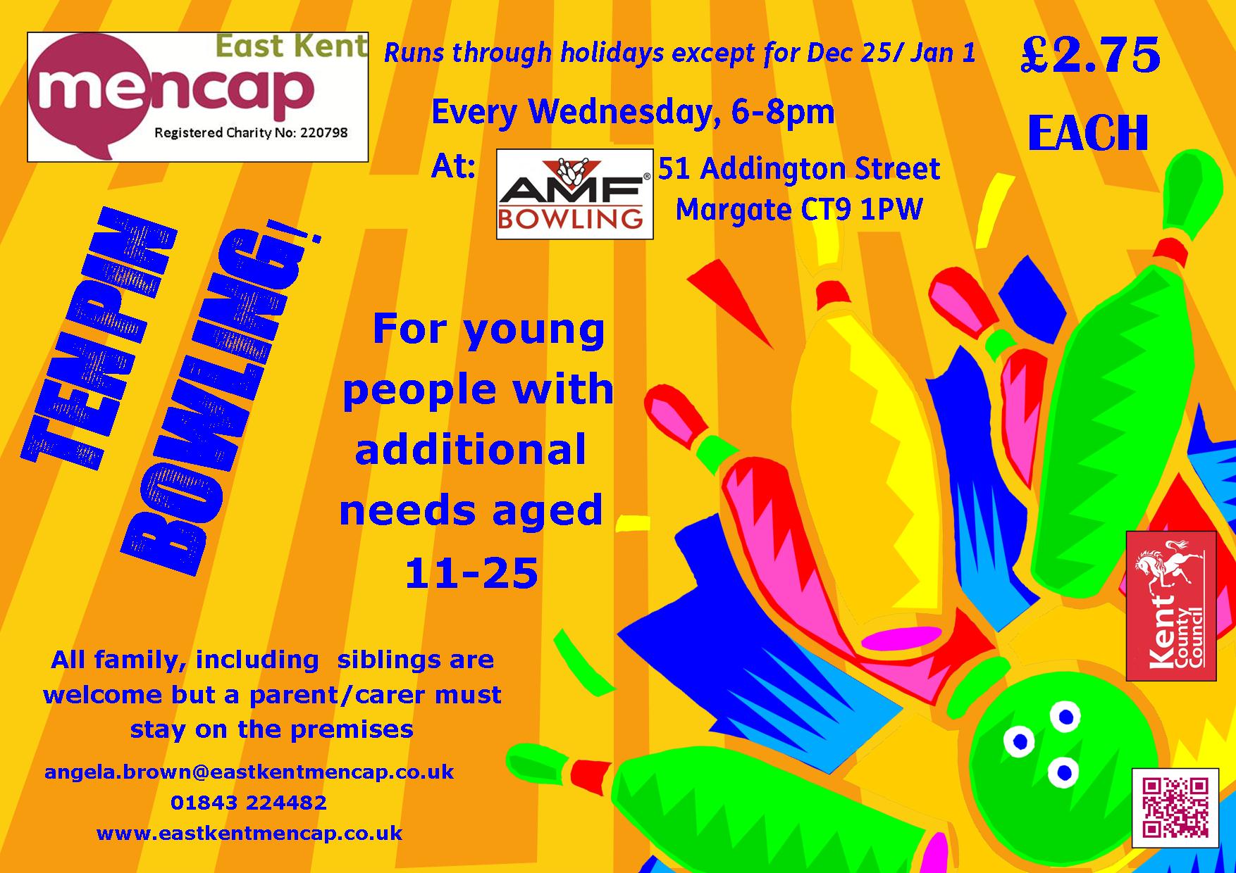 121121 Youth Bowling Flier – East Kent Mencap