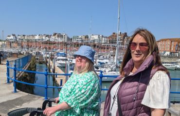Maria and Natalie at Ramsgate Harbour