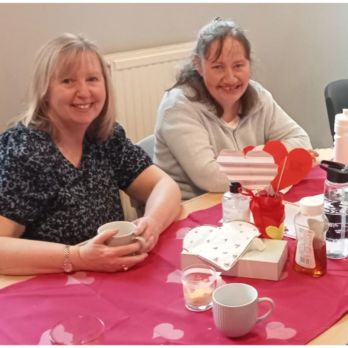 Herne Bay Hub Valentine's Day event with member Tina and family