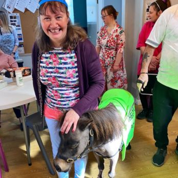Tina with therapy pony
