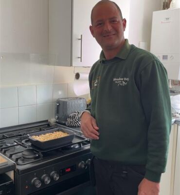 Dennis a member with a leaning disability from our Swale Housing displays his baking and cooking skills.