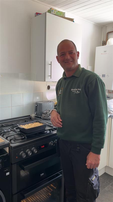 Dennis a member with a leaning disability from our Swale Housing displays his baking and cooking skills.