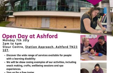 Open Day at the Stour Centre Ashford for people with a learning disability.