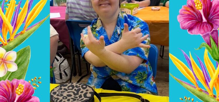 Hawaiian fun day at Margate Hub for people with a learning disability