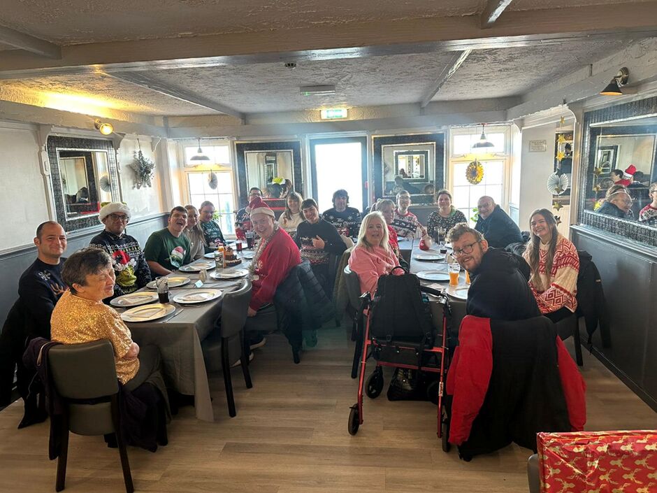 Sheerness Hub Members of East Kent Mencap enjoying a meal together