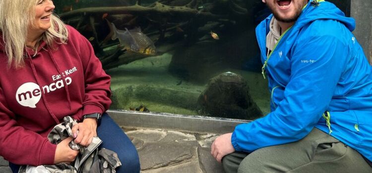 image () A Sheerness Hub member of East Kent Mencap with a support worker.