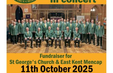 Thanet Male Choir Poster. raising funds for East Kent Mencap on the 11th October in Ramsgate