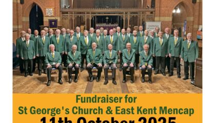 Thanet Male Choir Poster. raising funds for East Kent Mencap on the 11th October in Ramsgate